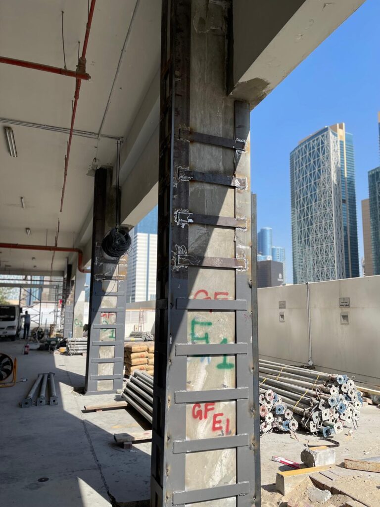 Finished steel jacketing phase.